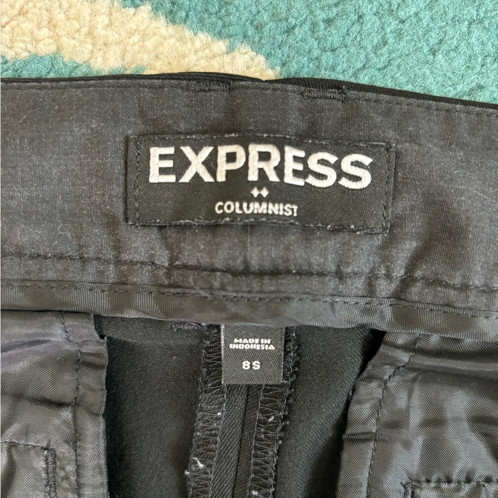 EXPRESS - Columnist Black Mid Rise Boot Cut Slacks - Picture 3 of 4